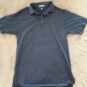 Peter Millar Mens Polo Small Navy/White Stripes